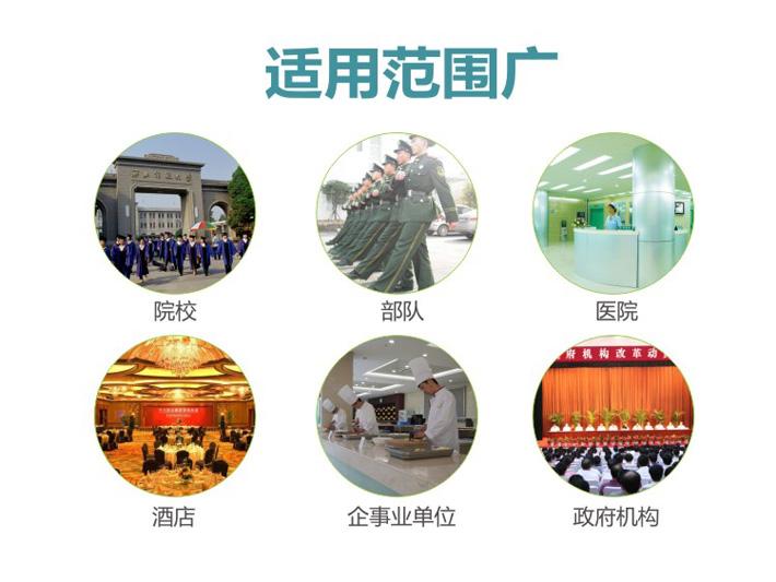 適用于酒店、餐飲飯店、學校食堂及企事業(yè)單位食堂